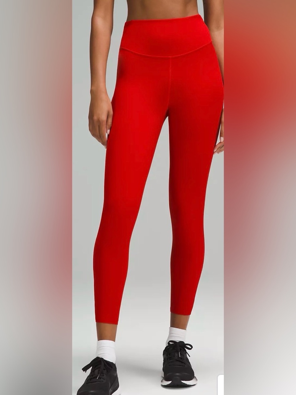 Red Lululemon Base Pace High-Rise Tight 25”
